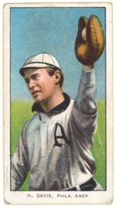 H. Davis, Philadelphia, American League, from the White Border series (T206) for the American Tobacco Company MET DP845129