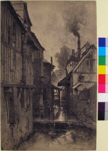 Half-Timbered Houses along a Waterway MET 1996.582.5