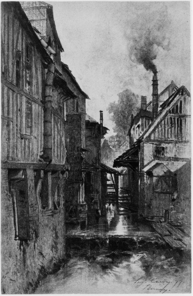 Half-Timbered Houses along a Waterway MET 264991 1996.582.5