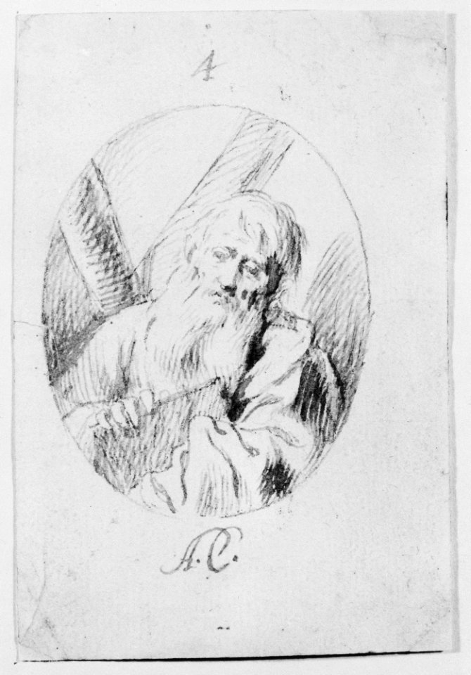 Half-lenth Figure of St. Andrew in an Oval. MET 205981