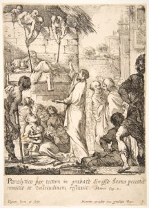 Healing the Paralytic (Jésus-Christ prouve en guérissant un paralytique, qu'il a le pouvoir de pardonner les péchés) MET DP818800