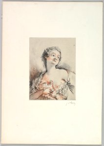 Half-length of a Woman Holding Two Chickens MET DP826646