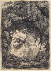 Hermit and Angel in a Landscape MET 1975.616.13