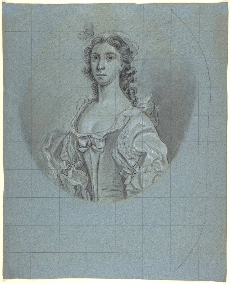 Half-Length Portrait Study of a Young Woman with Long Hair MET DP800732