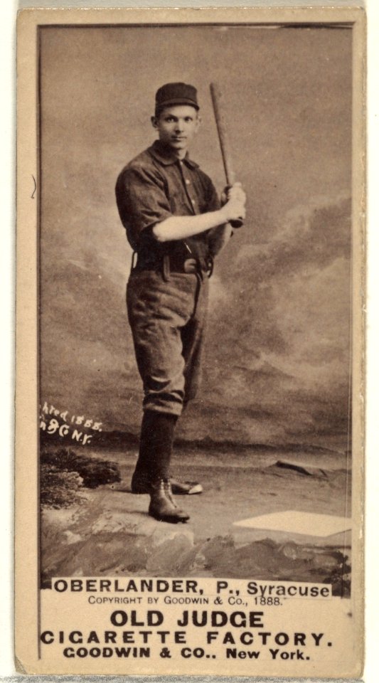 Hartman Louis "Doc" Oberlander, Pitcher, Syracuse, from the Old Judge series (N172) for Old Judge Cigarettes MET DP846498