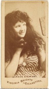 Grace Stewart, from the Actors and Actresses series (N45, Type 1) for Virginia Brights Cigarettes MET DP830029
