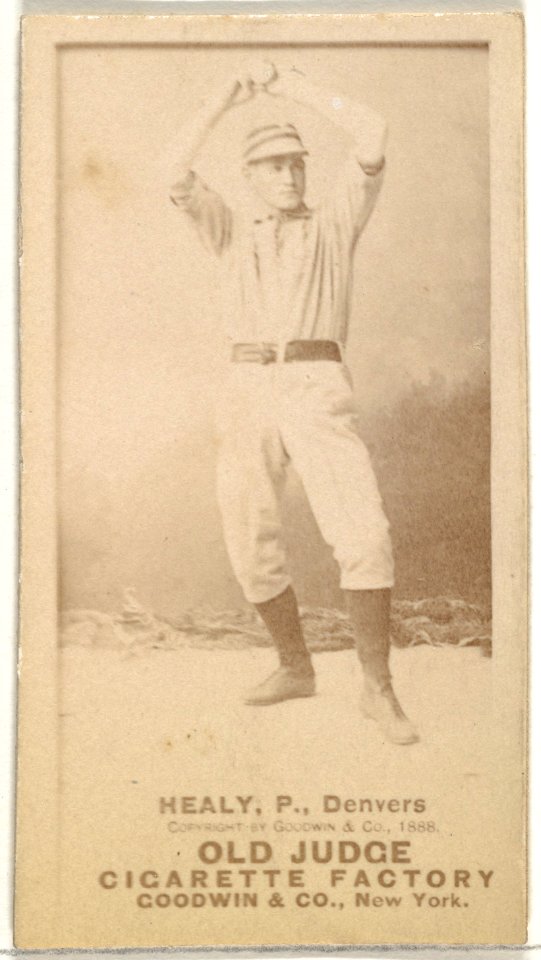 Healy, Pitcher, Denver, from the Old Judge series (N172) for Old Judge Cigarettes MET DP846252