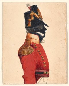 Half-length silhouette of a young officer of the 103rd regiment Met DP887338