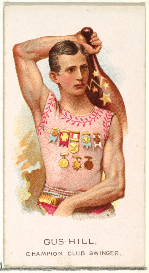 Gus Hill, Champion Club Swinger, from World's Champions, Series 2 (N29) for Allen & Ginter Cigarettes MET DP838275