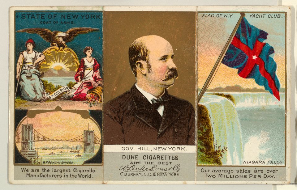 Governor Hill, New York, from "Governors, Arms, Etc." series (N133-2), issued by Duke Sons & Co. MET DP865552
