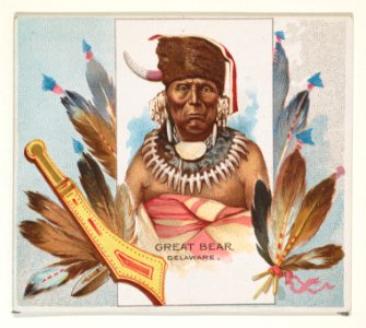 Great Bear, Delaware, from the American Indian Chiefs series (N36) for Allen & Ginter Cigarettes MET DP838941