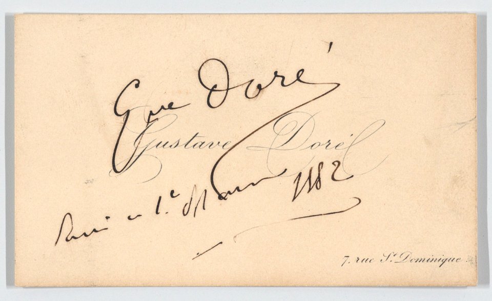 Gustave Doré, calling card MET DP863652