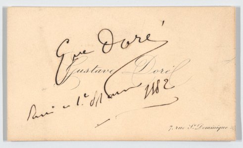 Gustave Doré, calling card MET DP863652