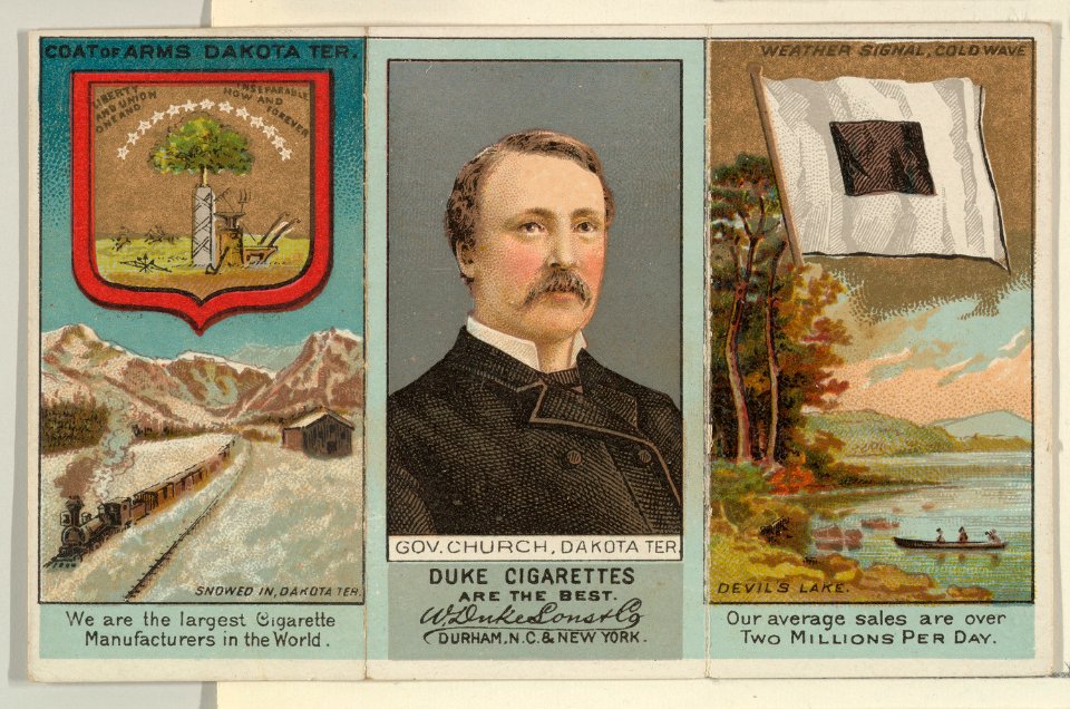 Governor Church, Dakota Territory, from "Governors, Arms, Etc." series (N133-2), issued by Duke Sons & Co. MET DP865532