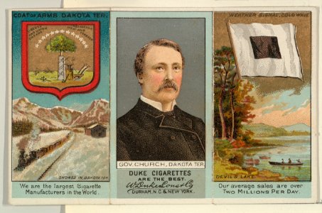 Governor Church, Dakota Territory, from "Governors, Arms, Etc." series (N133-2), issued by Duke Sons & Co. MET DP865532