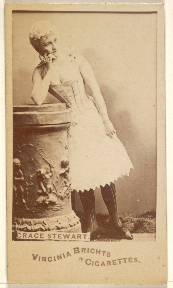 Grace Stewart, from the Actors and Actresses series (N45, Type 6) for Virginia Brights Cigarettes MET DP831203