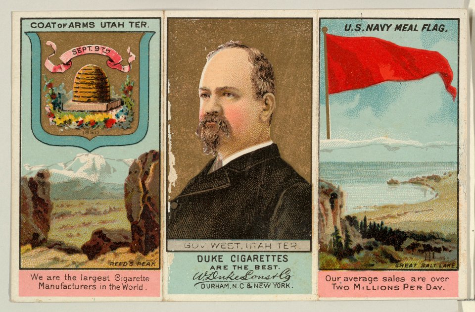 Governor West, Utah Territory, from "Governors, Arms, Etc." series (N133-2), issued by Duke Sons & Co. MET DP865529
