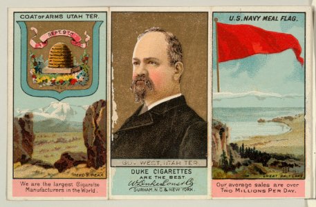 Governor West, Utah Territory, from "Governors, Arms, Etc." series (N133-2), issued by Duke Sons & Co. MET DP865529