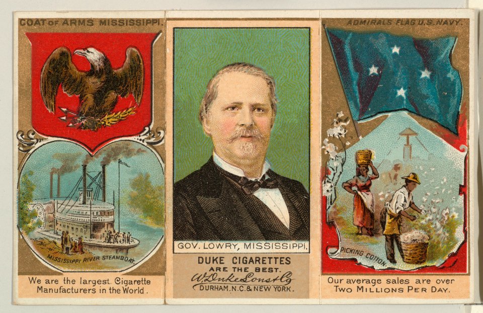 Governor Lowry, Mississippi, from "Governors, Arms, Etc." series (N133-2), issued by Duke Sons & Co. MET DP865551