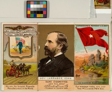 Governor Larrabee, Iowa, from "Governors, Arms, Etc." series (N133-2), issued by Duke Sons & Co. MET DP865526