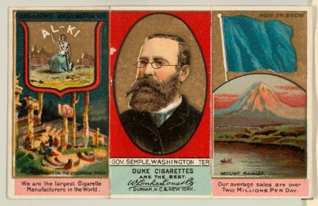 Governor Semple, Washington Territory, from "Governors, Arms, Etc." series (N133-2), issued by Duke Sons & Co. MET DP865543