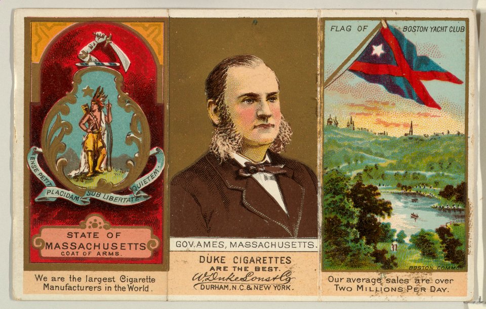 Governor Ames, Massachusetts, from "Governors, Arms, Etc." series (N133-2), issued by Duke Sons & Co. MET DP865539