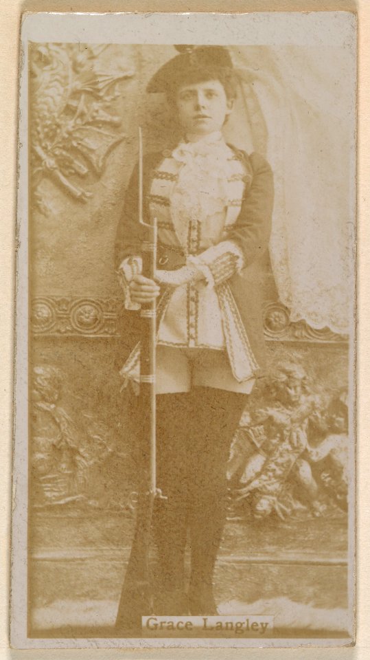 Grace Langley, from the Actresses series (N245) issued by Kinney Brothers to promote Sweet Caporal Cigarettes MET DP858935