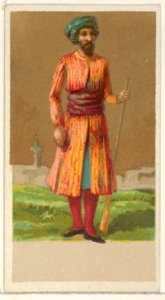 Hindustan, from the Natives in Costume series (N16), Teofani Issue, for Allen & Ginter Cigarettes Brands MET DP834879. Free illustration for personal and commercial use.