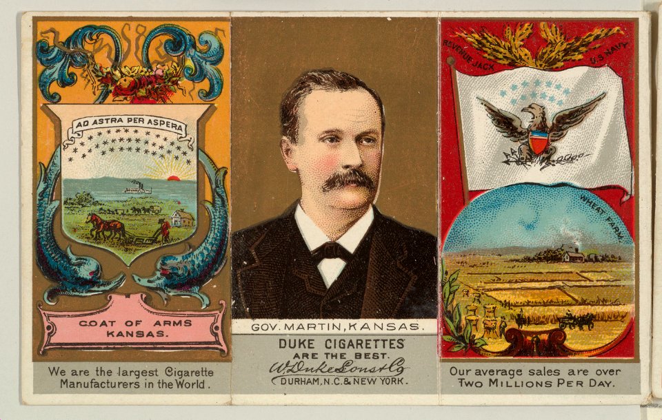Governor Martin, Kansas, from "Governors, Arms, Etc." series (N133-2), issued by Duke Sons & Co. MET DP865518