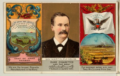 Governor Martin, Kansas, from "Governors, Arms, Etc." series (N133-2), issued by Duke Sons & Co. MET DP865518