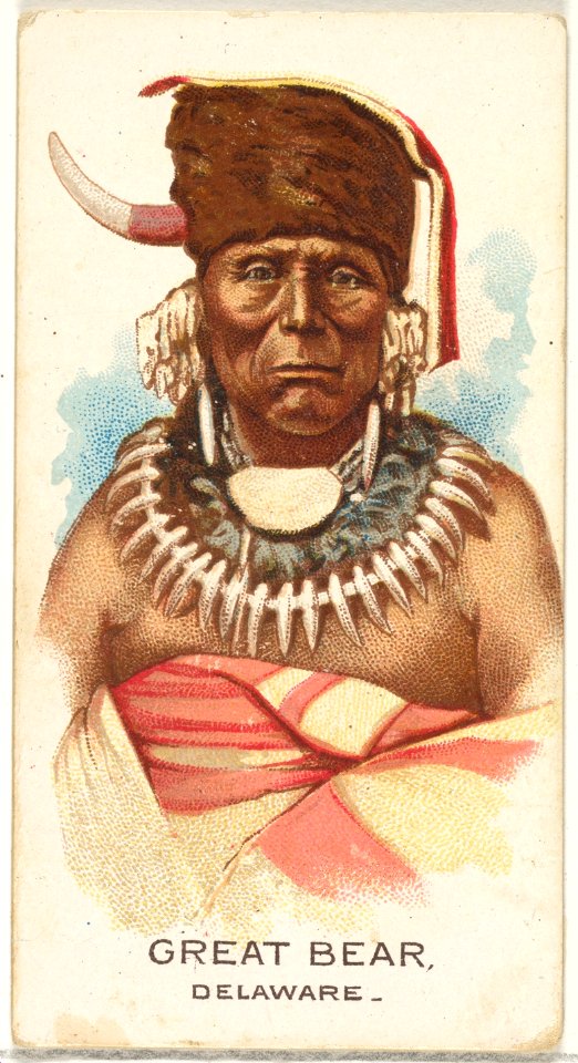 Great Bear, Delaware, from the American Indian Chiefs series (N2) for Allen & Ginter Cigarettes Brands MET DP828037
