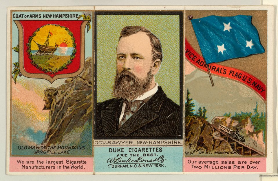 Governor Sawyer, New Hampshire, from "Governors, Arms, Etc." series (N133-2), issued by Duke Sons & Co. MET DP865514