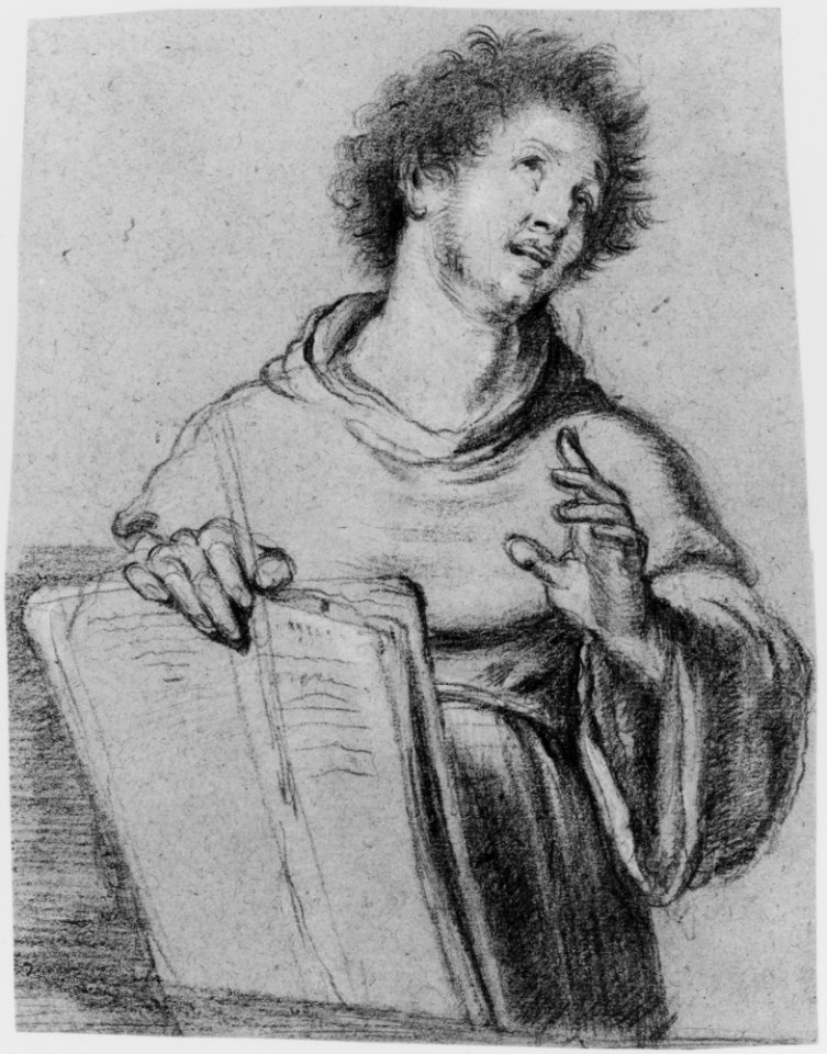 Half-Length Study of a Monk Holding a Book and a Long Implement MET 264424 1997.223