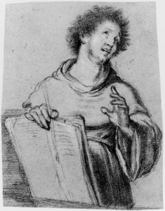 Half-Length Study of a Monk Holding a Book and a Long Implement MET 264424 1997.223
