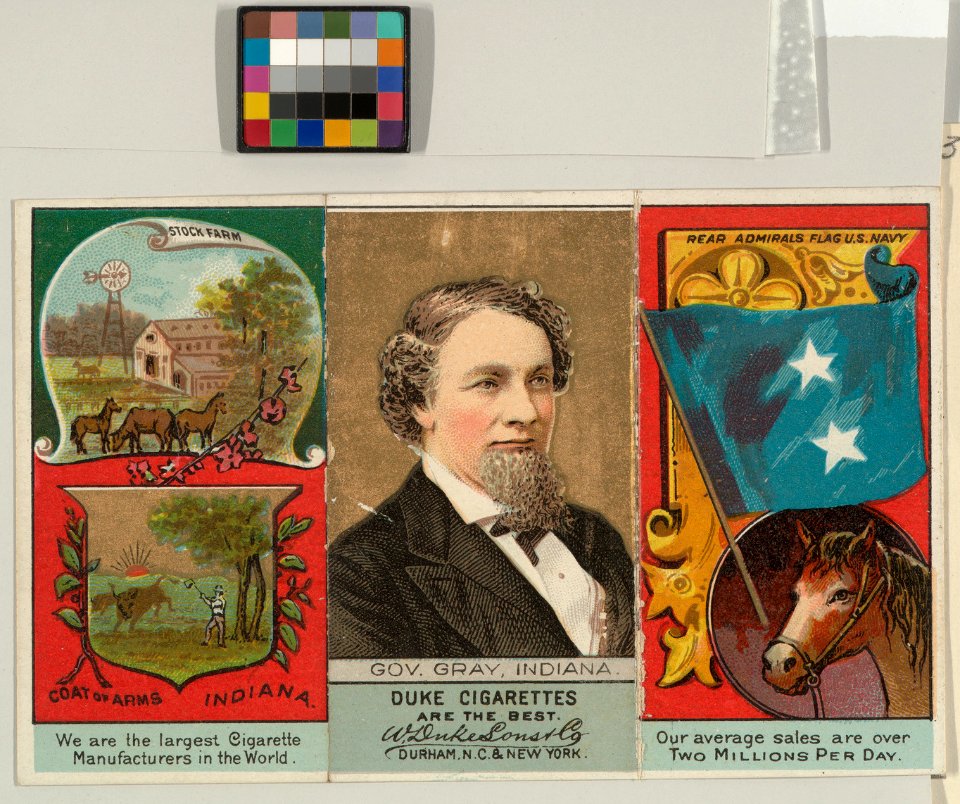 Governor Gray, Indiana, from "Governors, Arms, Etc." series (N133-2), issued by Duke Sons & Co. MET DP865525