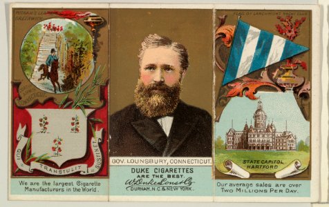 Governor Lounsbury, Connecticut, from "Governors, Arms, Etc." series (N133-2), issued by Duke Sons & Co. MET DP865515