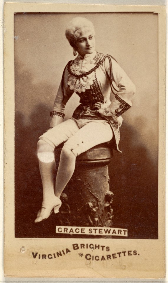 Grace Stewart, from the Actors and Actresses series (N45, Type 6) for Virginia Brights Cigarettes MET DP831204