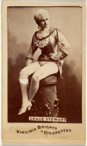 Grace Stewart, from the Actors and Actresses series (N45, Type 6) for Virginia Brights Cigarettes MET DP831204