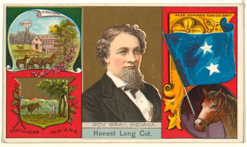 Governor Gray, Indiana, from "Governors, Arms, Etc." series (N133-1), issued by Duke Sons & Co. MET DP865456