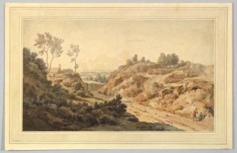 Hilly Landscape with Two Figures on a Road MET DP821059