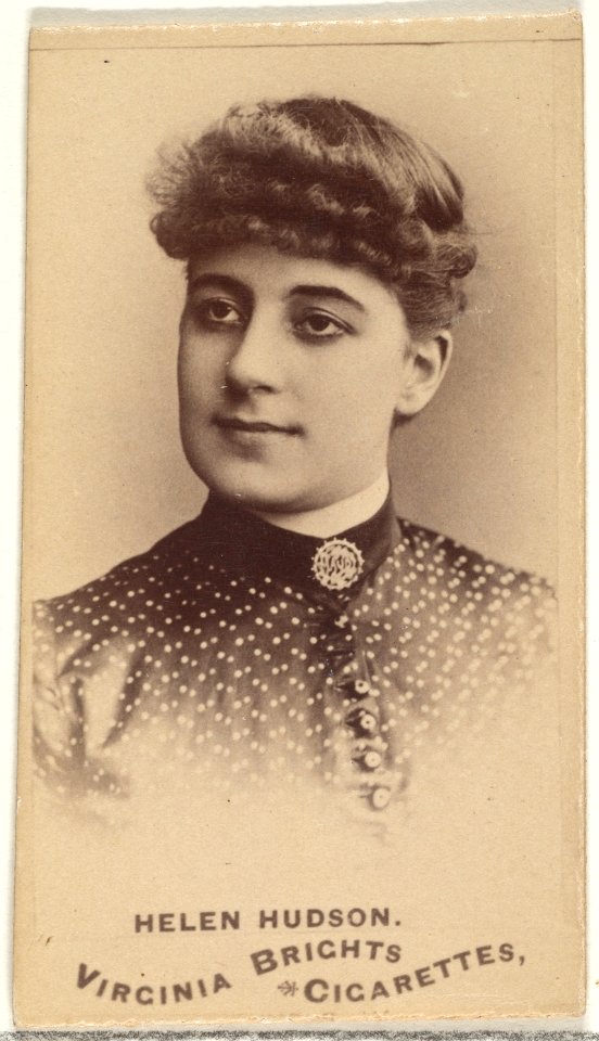 Helen Hudson, from the Actors and Actresses series (N45, Type 1) for Virginia Brights Cigarettes MET DP829570