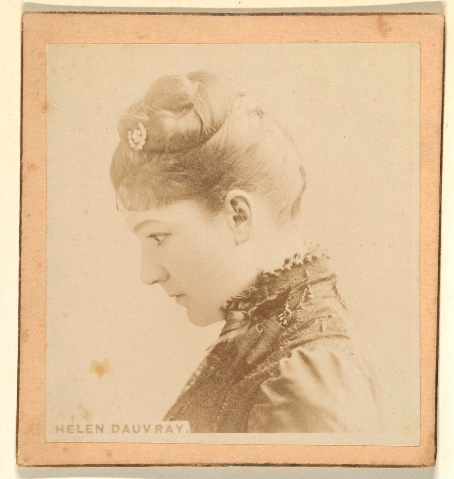 Helen Dauvray, from the Actresses series (N246), Type 2, issued by Kinney Brothers to promote Sporting Extra Cigarettes MET DP860099
