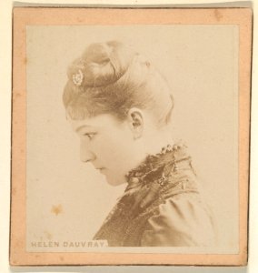 Helen Dauvray, from the Actresses series (N246), Type 2, issued by Kinney Brothers to promote Sporting Extra Cigarettes MET DP860099