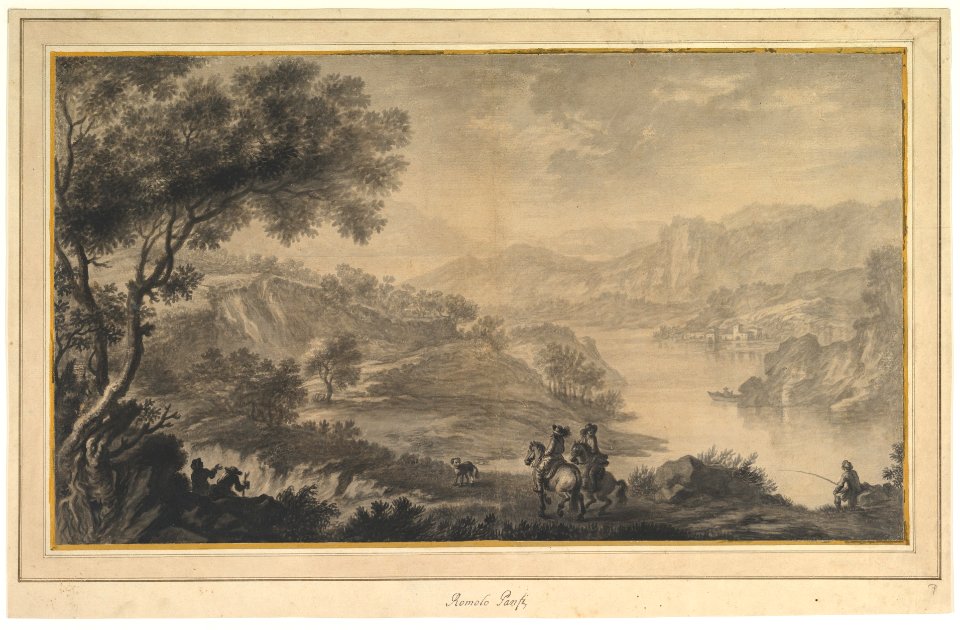 Hilly Landscape with Two Cavaliers and Other Figures in the Foreground MET DP820568