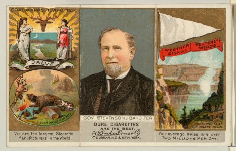 Governor Stevenson, Idaho Territory, from "Governors, Arms, Etc." series (N133-2), issued by Duke Sons & Co. MET DP865523