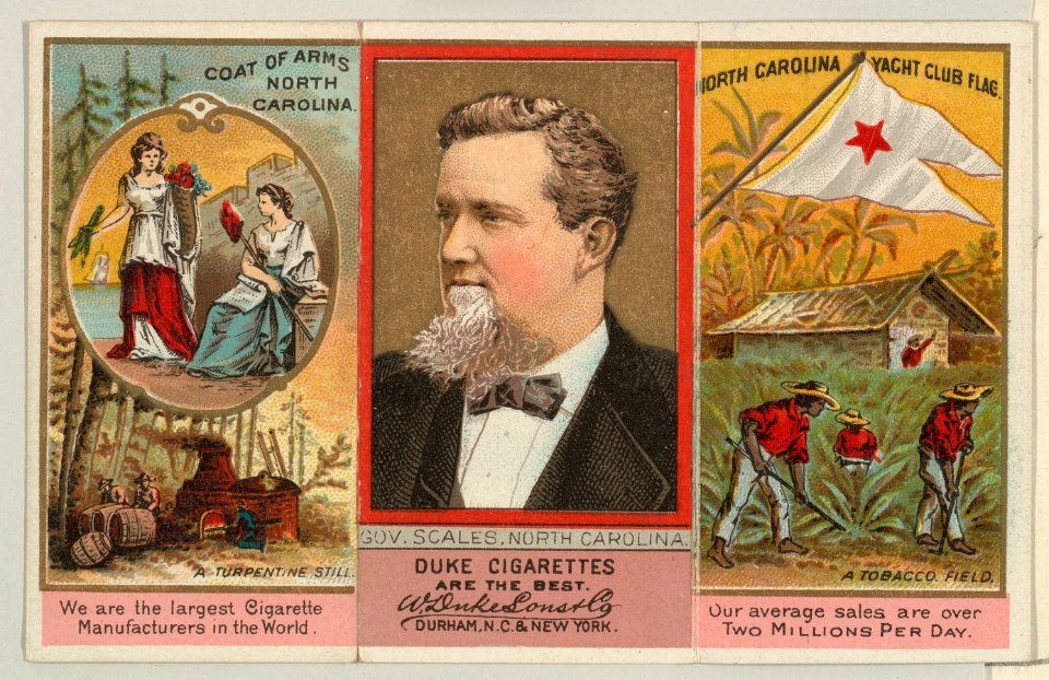 Governor Scales, North Carolina, from "Governors, Arms, Etc." series (N133-2), issued by Duke Sons & Co. MET DP865555