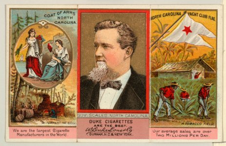 Governor Scales, North Carolina, from "Governors, Arms, Etc." series (N133-2), issued by Duke Sons & Co. MET DP865555