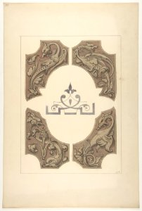 Grotesque designs featuring griffin, birds, and dolphins MET DP811437