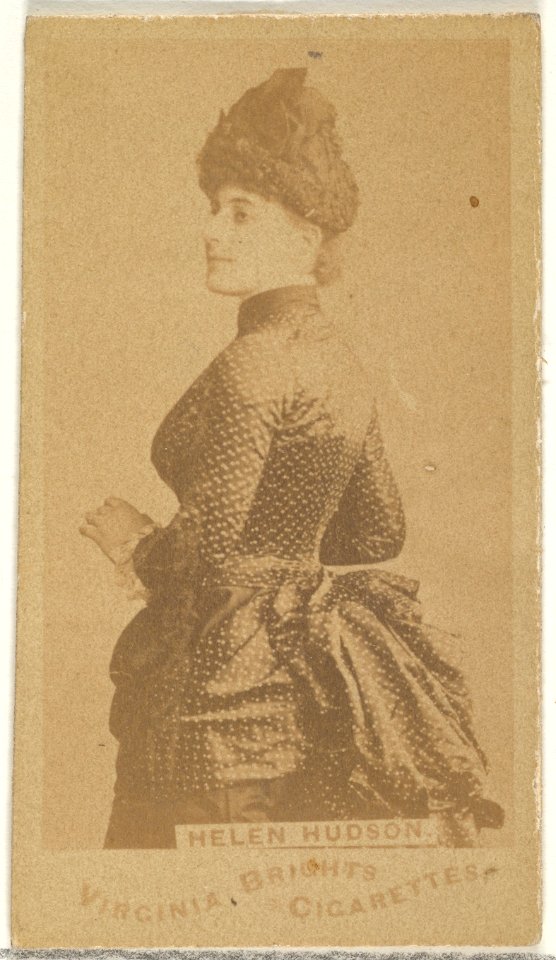 Helen Hudson, from the Actors and Actresses series (N45, Type 1) for Virginia Brights Cigarettes MET DP829571