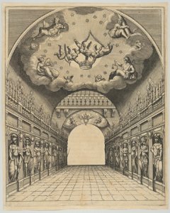 Great hall, from 'Éloges et discours sur la triomphante réception du Roy en sa ville de Paris ...' by Jean-Baptiste de Machault MET DP855541